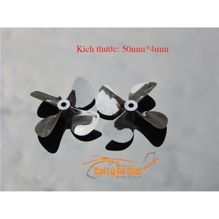 Cặp chân vịt 4 lá cỡ lớn loại 50mm * 4mm sử dụng trong chế tạo tàu điều khiển từ xa chất lượng cao