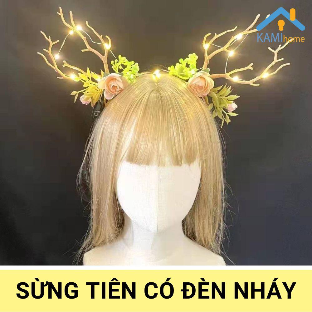 Bờm tóc có đèn nháy tiên cây sừng hươu hoặc treo trang trí trong phòng mã 26023