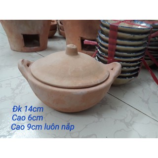 NỒI ĐẤT MIỀN ĐÔNG 14cm dày đẹp kho cá,kho quẹt