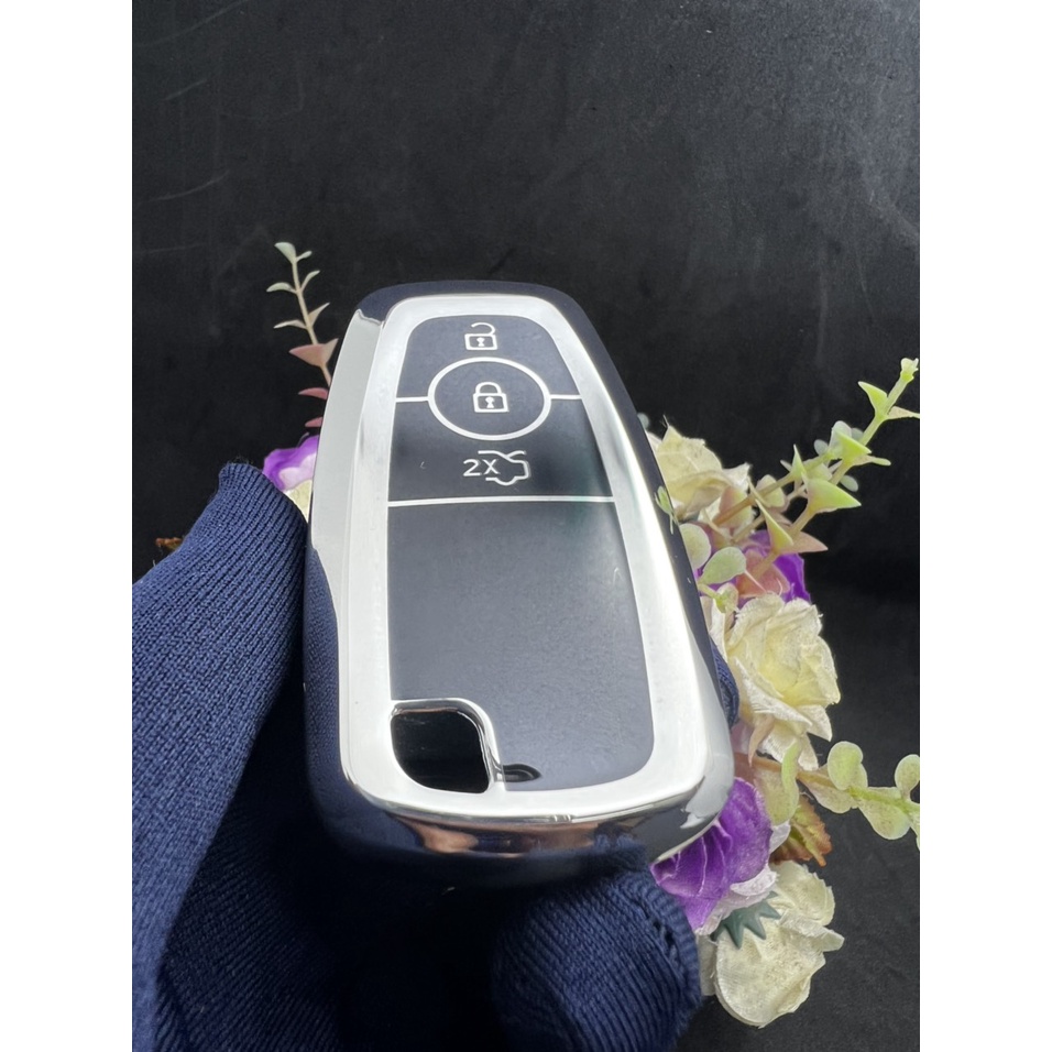 Bọc chìa khóa TPU Mạ Inox thông minh xe Ford Everest