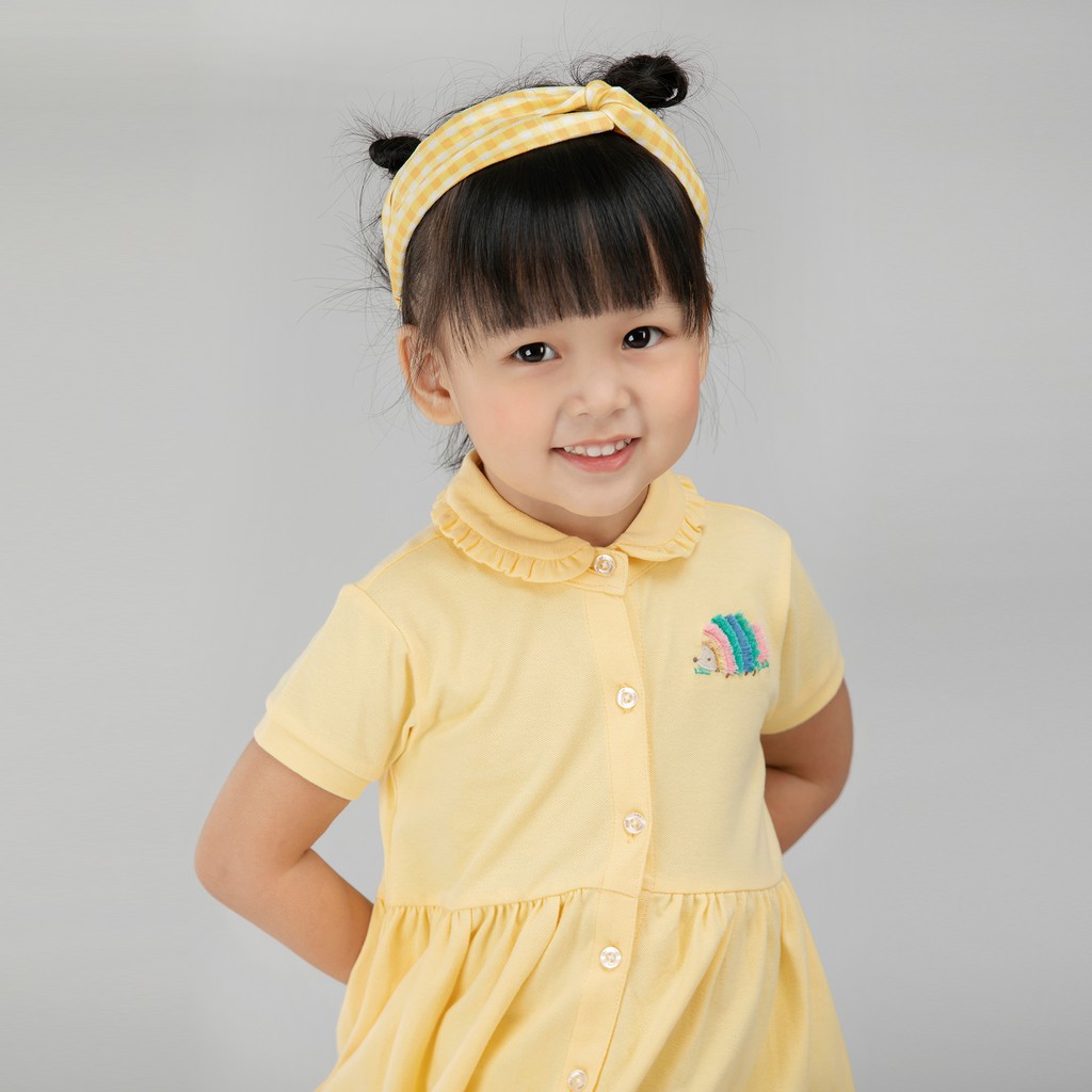 Đầm váy polo cổ sen BAA BABY thêu hình cho bé gái - GT-AD04N