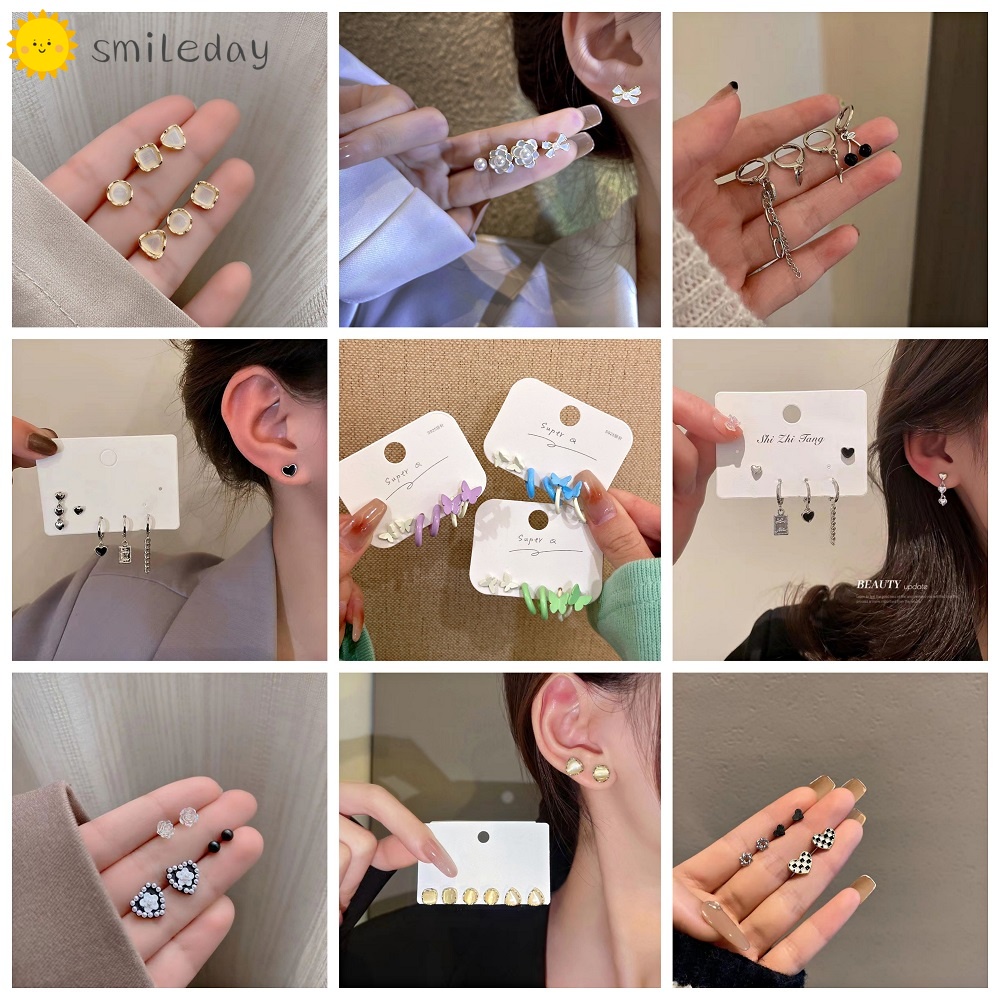 Set Khuyên Tai Thời Trang Đơn Giản Cho Nữ