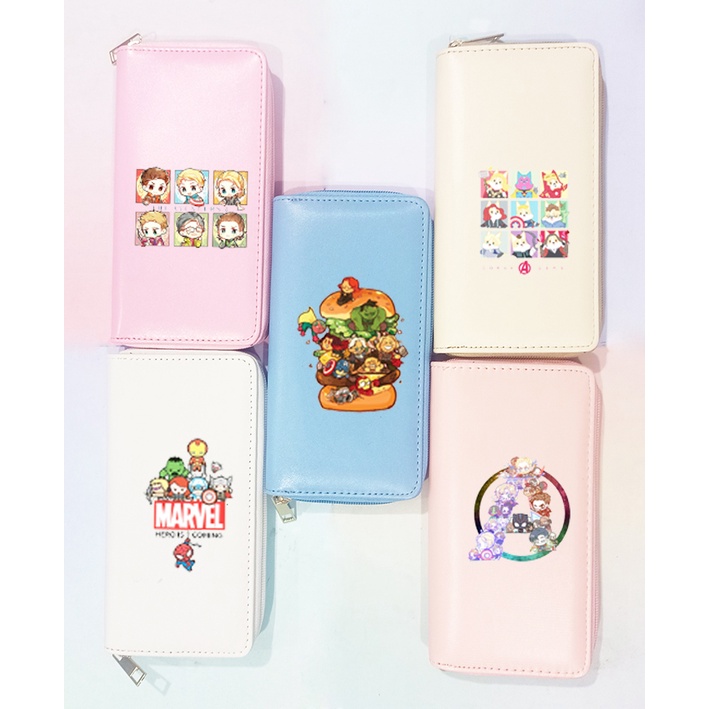 Ví siêu anh hùng VBI15 ví dáng dài bóp hoạt hình cute dễ thương