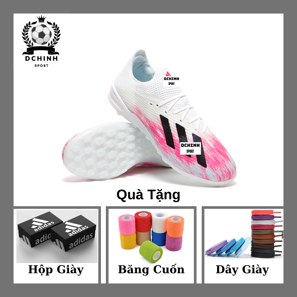 Giày đá bóng nam sân cỏ nhân tạo- Giày đá banh sân 7 X19.1 Uniforia trắng xám hồng
