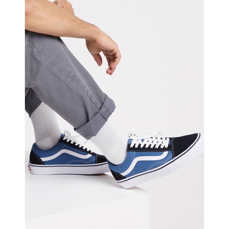 [Mã FAGREEN245 giảm tới 30K đơn 99K] [𝗖𝗛𝗜́𝗡𝗛 𝗛𝗔̃𝗡𝗚]vans.s Skool Navy | BigBuy360 - bigbuy360.vn