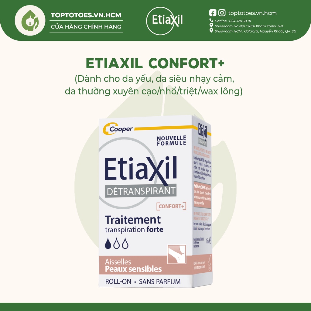 Lăn khử mùi, giảm mồ hôi Etiaxil 15ml [Nhập Khẩu Chính Hãng 100%]
