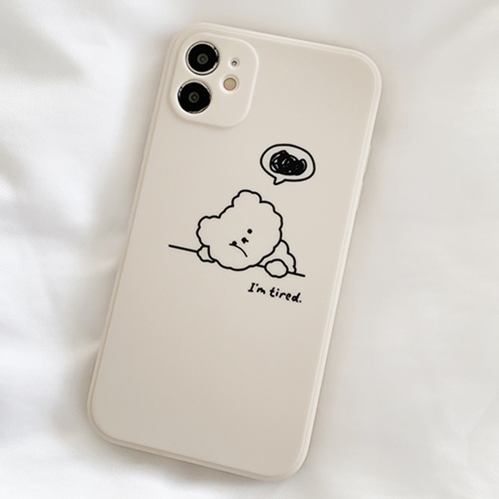 Ốp lưng IPhone Cạnh Vuông Gấu Tired 6/6plus/6s/6splus/7/7plus/8/8plus/x/xr/xs/11/12/13/14 /pro/max/plus/promax Educase