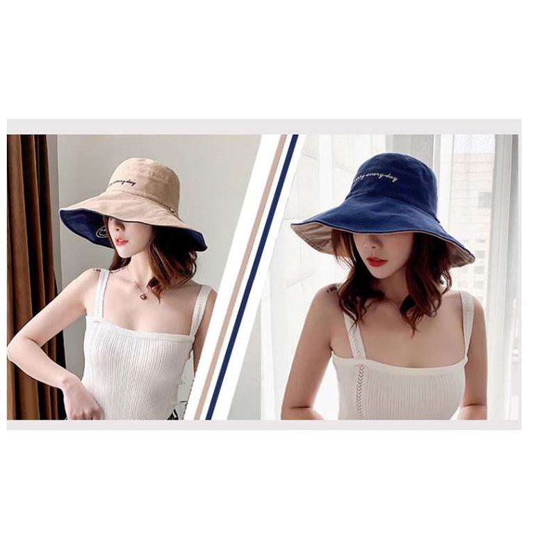 Mũ Tai Bèo Chống Tia Uv Họa Tiết Mặt Cười Xinh Xắn Thời Trang