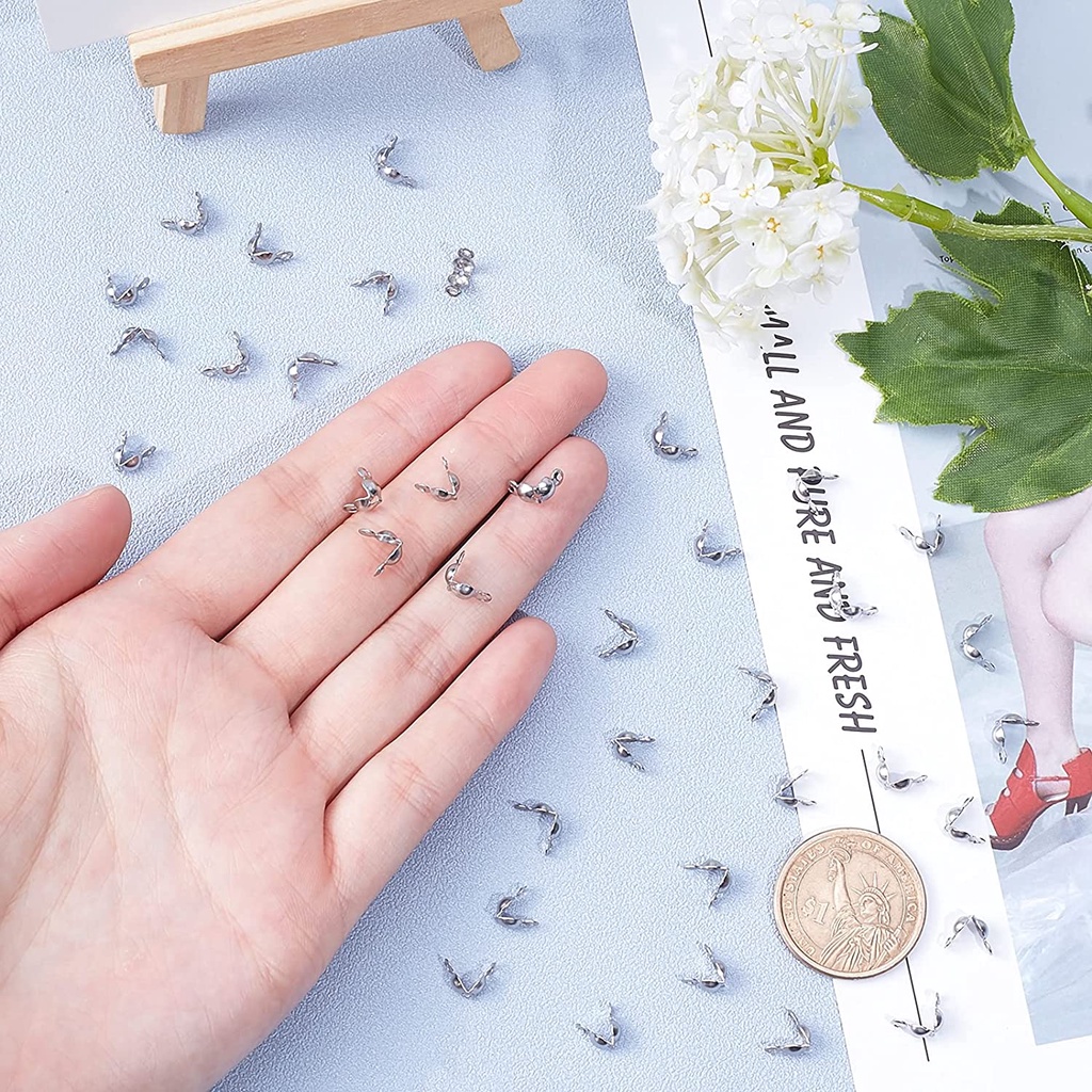 Set 10 / 200 nắp đậy đầu thắt nút BENECREAT bằng thép không gỉ tiện dụng