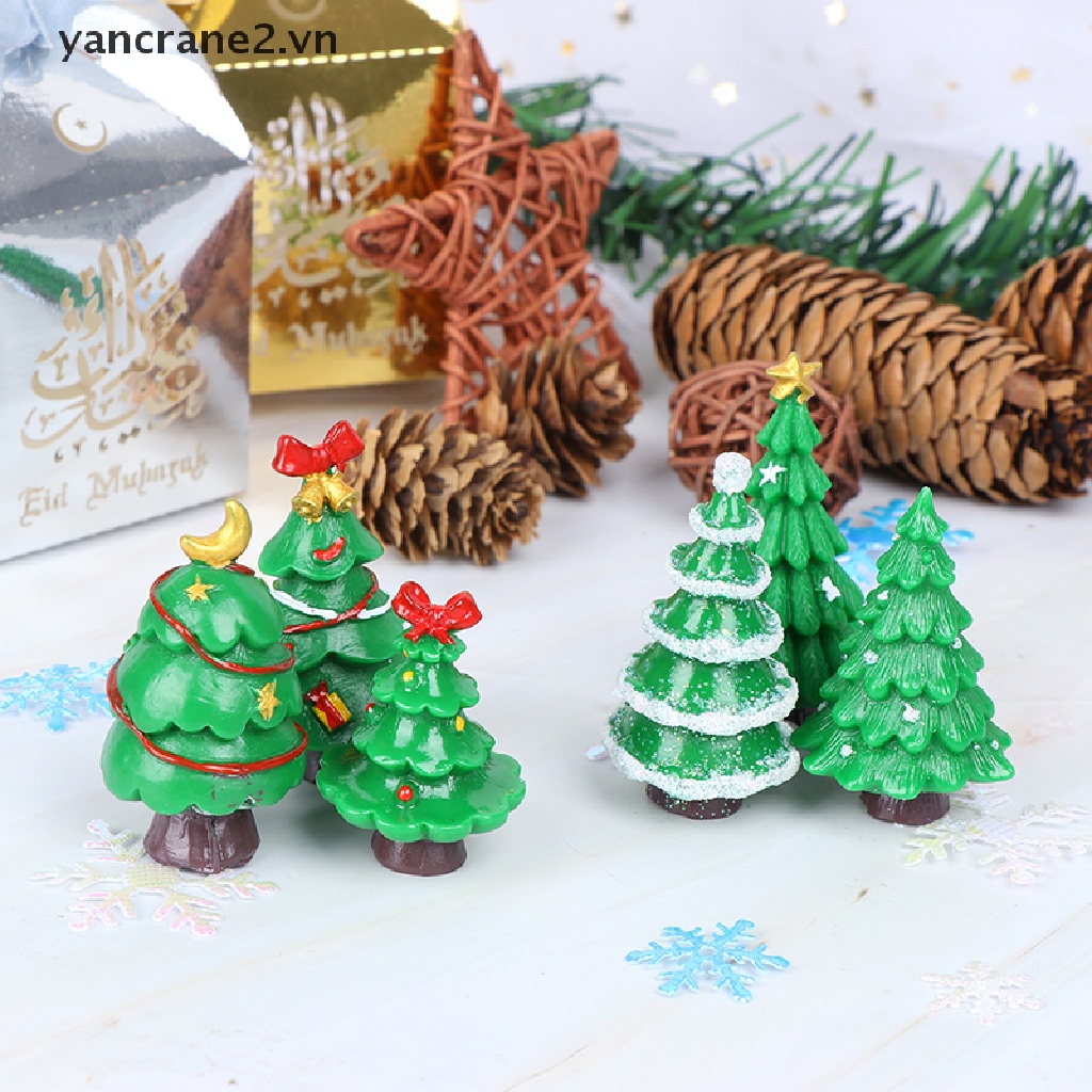 Mô Hình Cây Thông Giáng Sinh Mini Bằng Nhựa resin Trang Trí Thủ Công