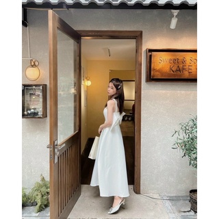 ĐẦM MIDI CHOKER NƠ LƯNG
