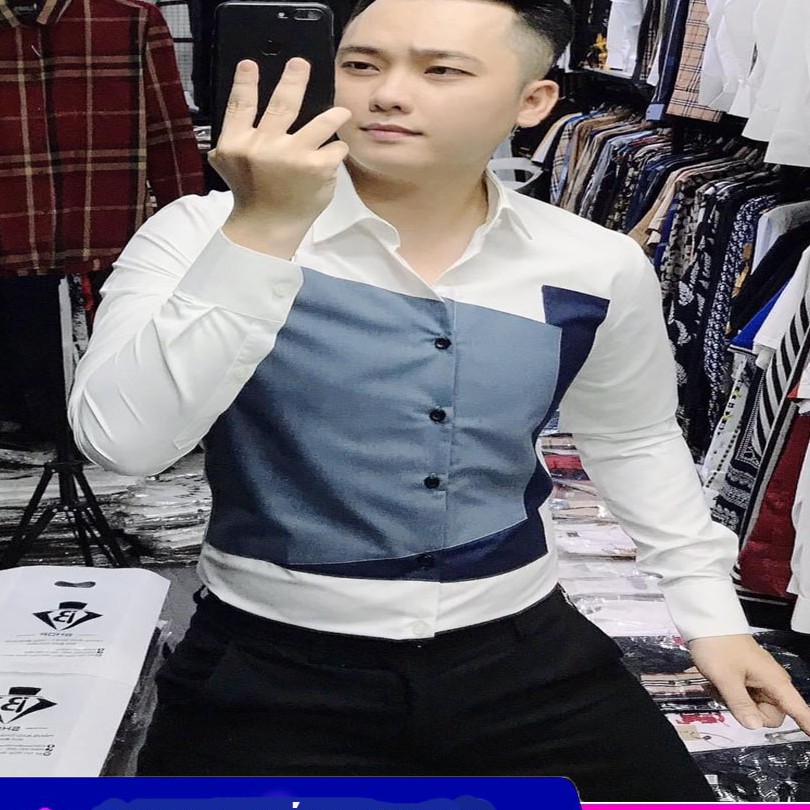 ÁO SƠ MI NAM THÊU HỌA TIẾT CAO CẤP KIỂU DÁNG HÀN QUỐC CHUẨN SOÁI CA SHOPMRVAN