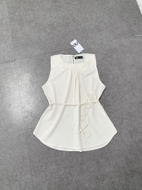 [Mã FATHANG5 giảm 10K đơn 50K] Áo Linen lụa sát nách form bầu siêu xinh. Hình thật shop chụp
