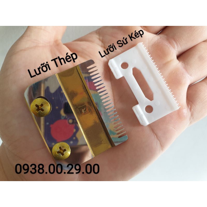 Lưỡi Kép Tông Đơ Cắt Tóc Kemei, Jame. Bộ Lưỡi Sứ Kép WMark Gold Cắt Bén Thay Thế Cho Tông Đơ.