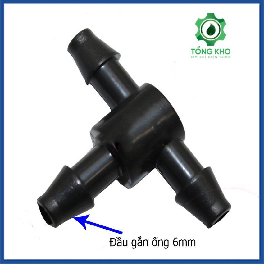 Combo 10 tê chia ống LDPE 6 - Phụ Kiện LDPE lắp đặt hệ thống tưới - Tổng kho kim khí điện nước