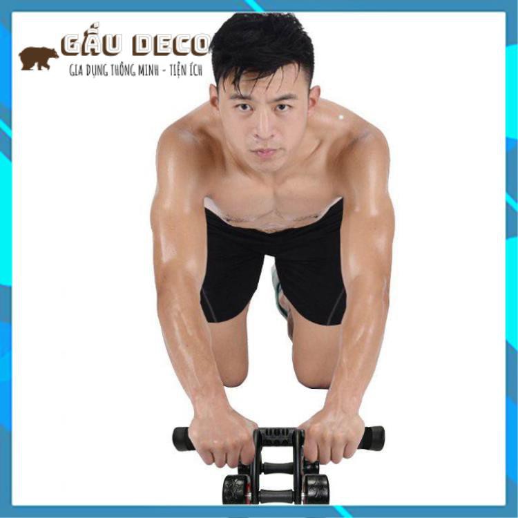 Dụng Cụ Tập Thể Dục [FREESHIP] , Con lăn tập cơ bụng 4 bánh + Tặng kèm thảm gối