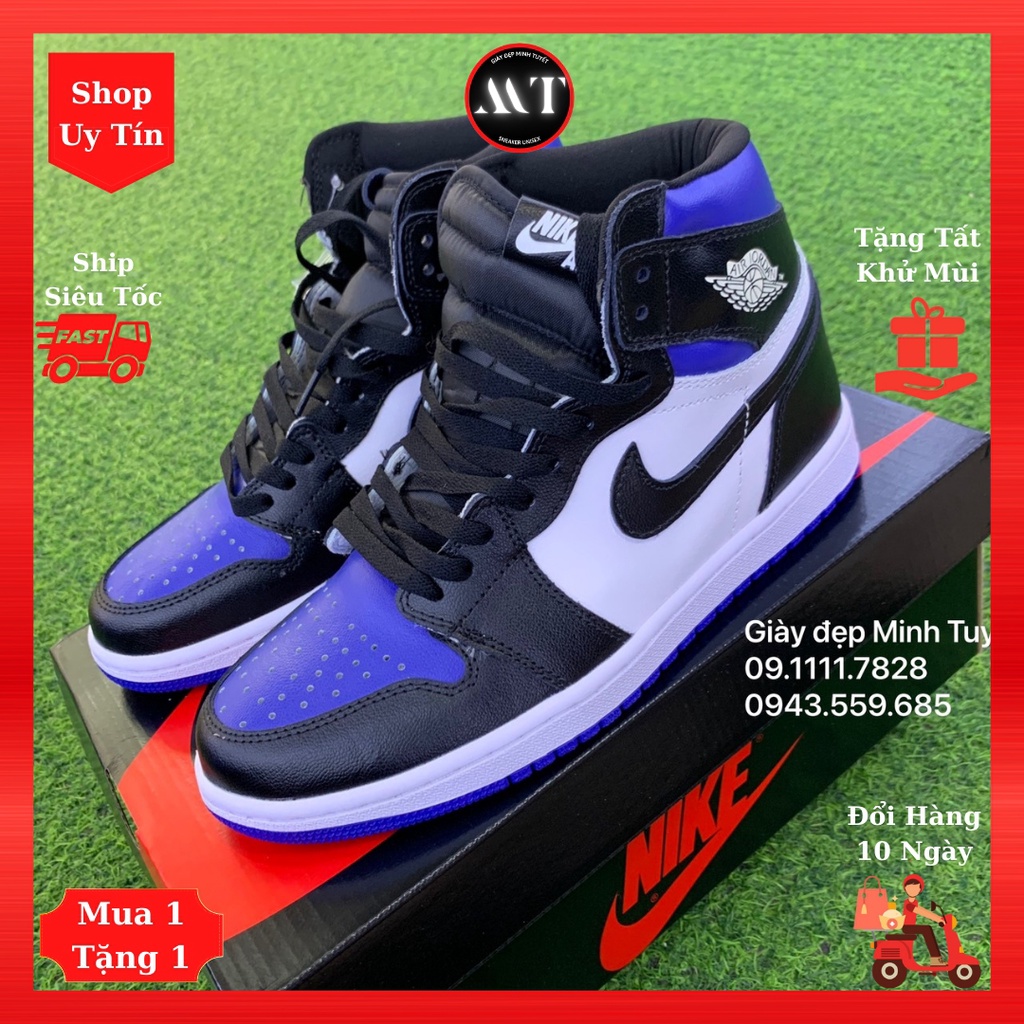 Giày Jordan1_Royal Toe Cao cổ Xanh đen, sneaker thể thao nam chất lượng cao, giá rẻ tốt nhất thị trường toàn quốc
