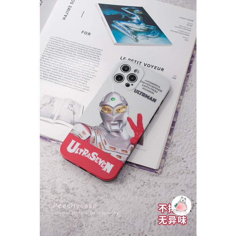 Ốp Điện Thoại IMD Bảo Vệ Toàn Diện Họa Tiết Ultraman Phong Cách Nhật Bản Cho iPhone 13 12 Pro Max 11 Xr Xs Max X
