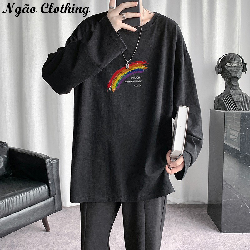 Áo Thu Đông Nam Dài Tay, Không Mũ, Kết Hợp Với Áo Khoác  Hot Trend Phong Cách Hàn Quốc – Ngão Clothing HDN04