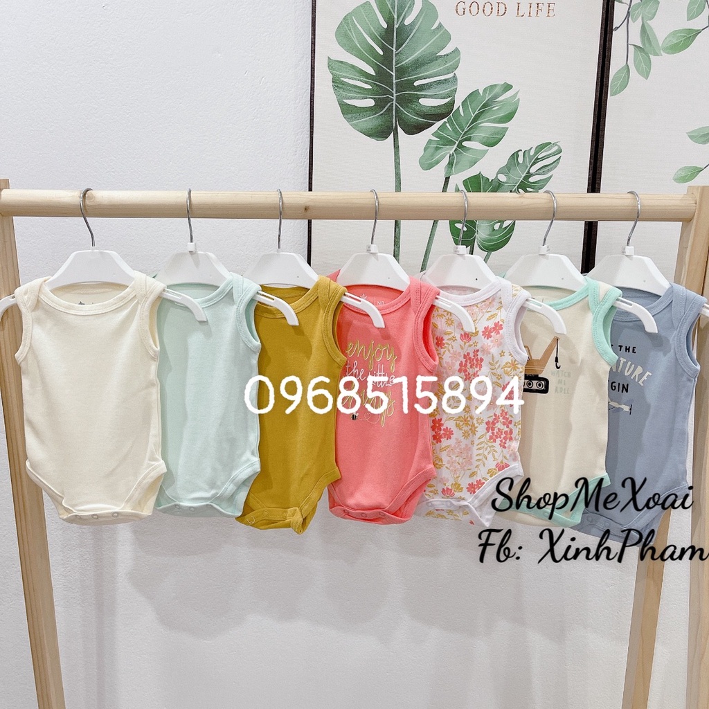 [Size Newborn 2-4kg] BODYCHIP BA LỖ, HAI DÂY SIZE SƠ SINH XUẤT XỊN