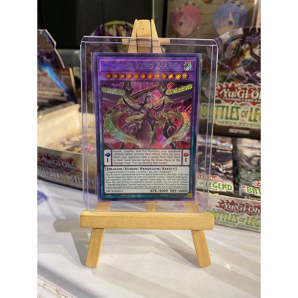 [ Dưa Hấu Yugioh ] Lá bài thẻ bài Combo Rồng King Z ARC và 4 môn đồ - Secret Rare - Tặng bọc bài nhựa bảo quản