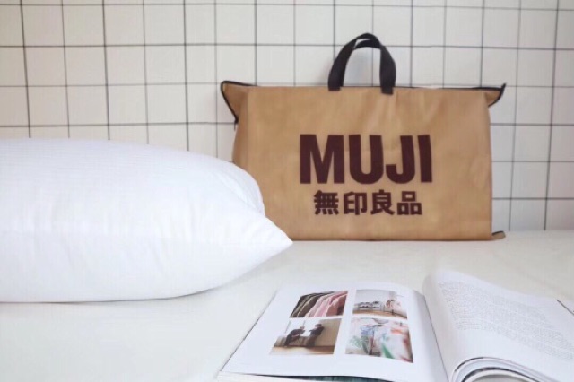 Ruột gối Muji ép hơi kích thước 50x70 cm, gối bông gòn (1 đôi)