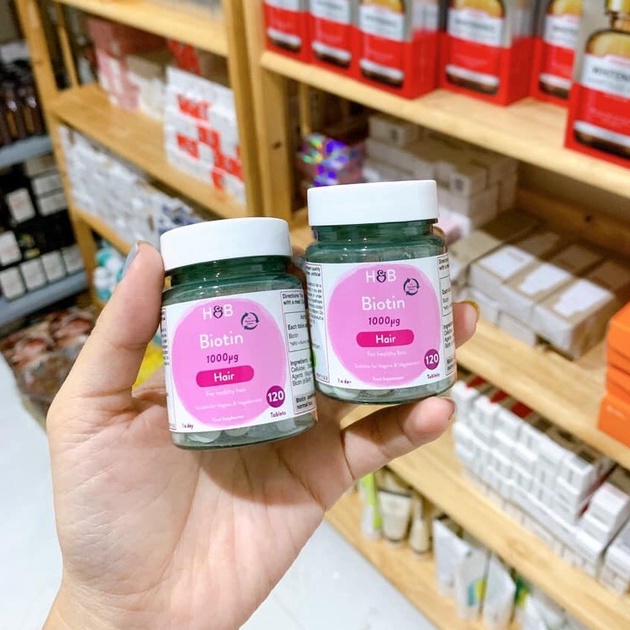 Viên Uống Hỗ Trợ Mọc Tóc, kích thích H & B Biotin 1000µg