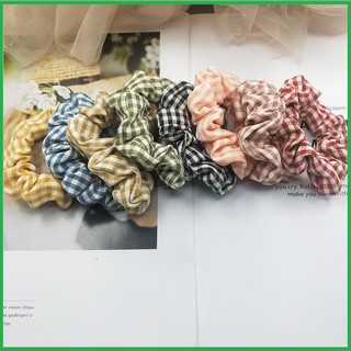 Scrunchies hoa cúc dây buộc tóc phụ kiện thời trang basic