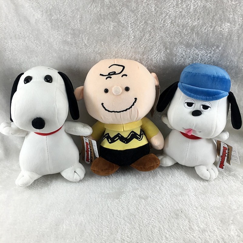 Set 3 Móc Khóa Hình Chú Chó Snoopy Nhồi Bông Đáng Yêu