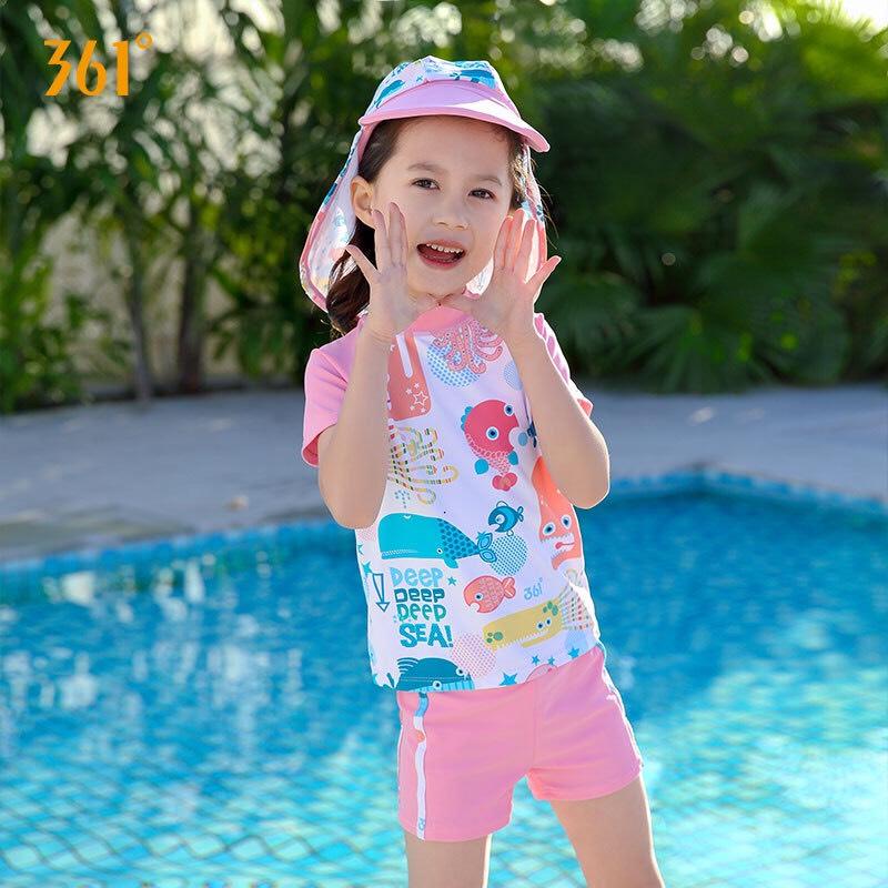 Bộ bơi bé gái cộc rời Hồng hình cá, hãng 361 SLY195002