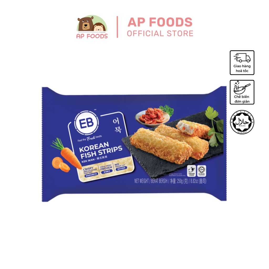 Thanh Cá Hàn Quốc EB Malaysia 250g - Korean Fish Strips EB Malaysia 500g - Viên Thả Lẩu Malaysia