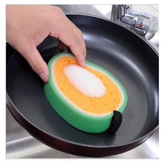 . 2 Miếng mút rửa chén hình trái cây E28 Miếng mút rửa chén đáng yêu cute HME28