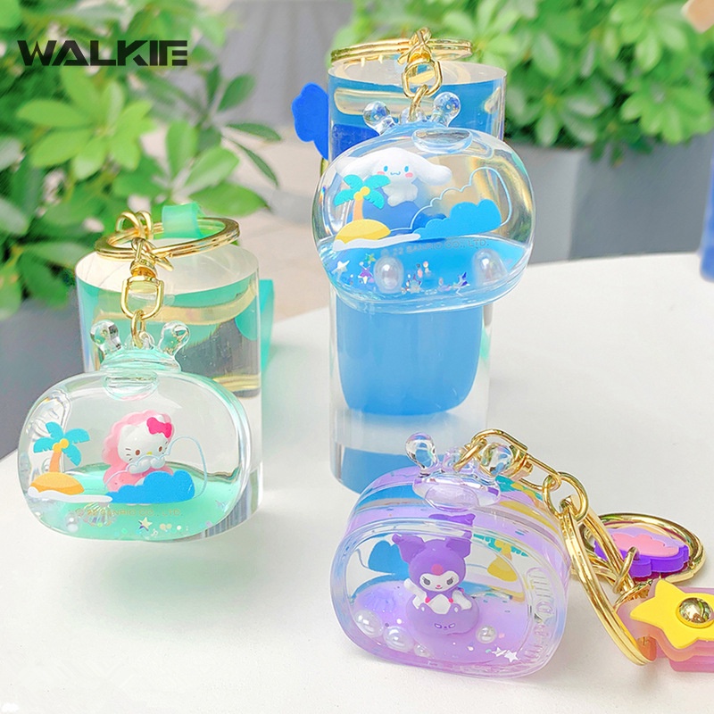 SANRIO Móc Khóa Hình Cinnamoroll Pompom Purin Cá Tính Vui Nhộn