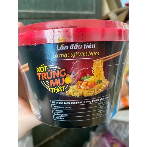 Mì trộn Cung Đình Kool tô 90g vị trứng muối và tô 105g BBQ sườn nướng Hàn Quốc