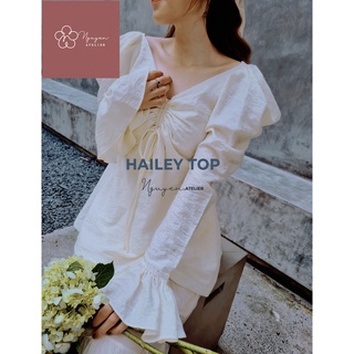 Áo hailey cotton gấm vàng kem nguyen.atelier