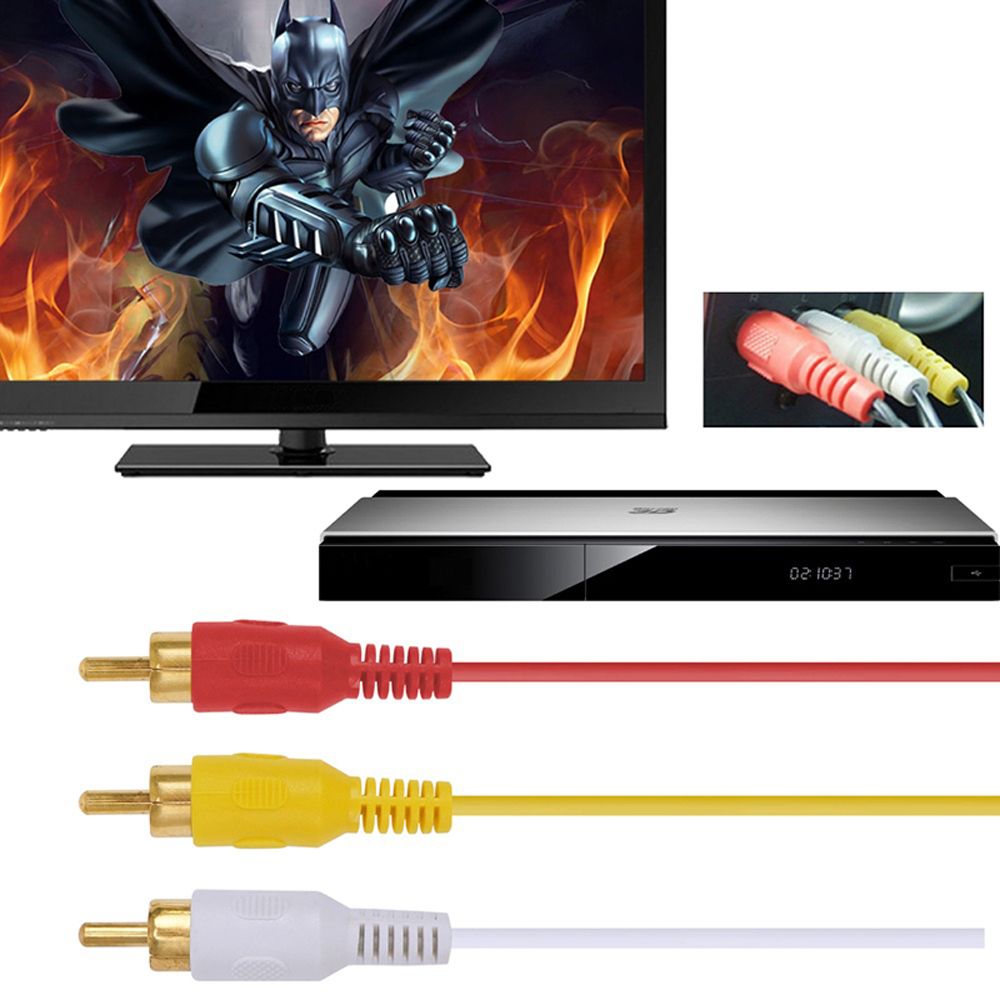 Dây Cáp Chuyển Đổi Hdmi Sang 3 Rca 1080p 5 Chân Dài 1.5m