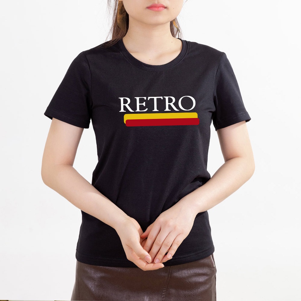 Áo thun nữ TOLI cổ tròn màu đen in Paris, 100% cotton 4 chiều mềm mịn, co dãn, form suông cơ bản