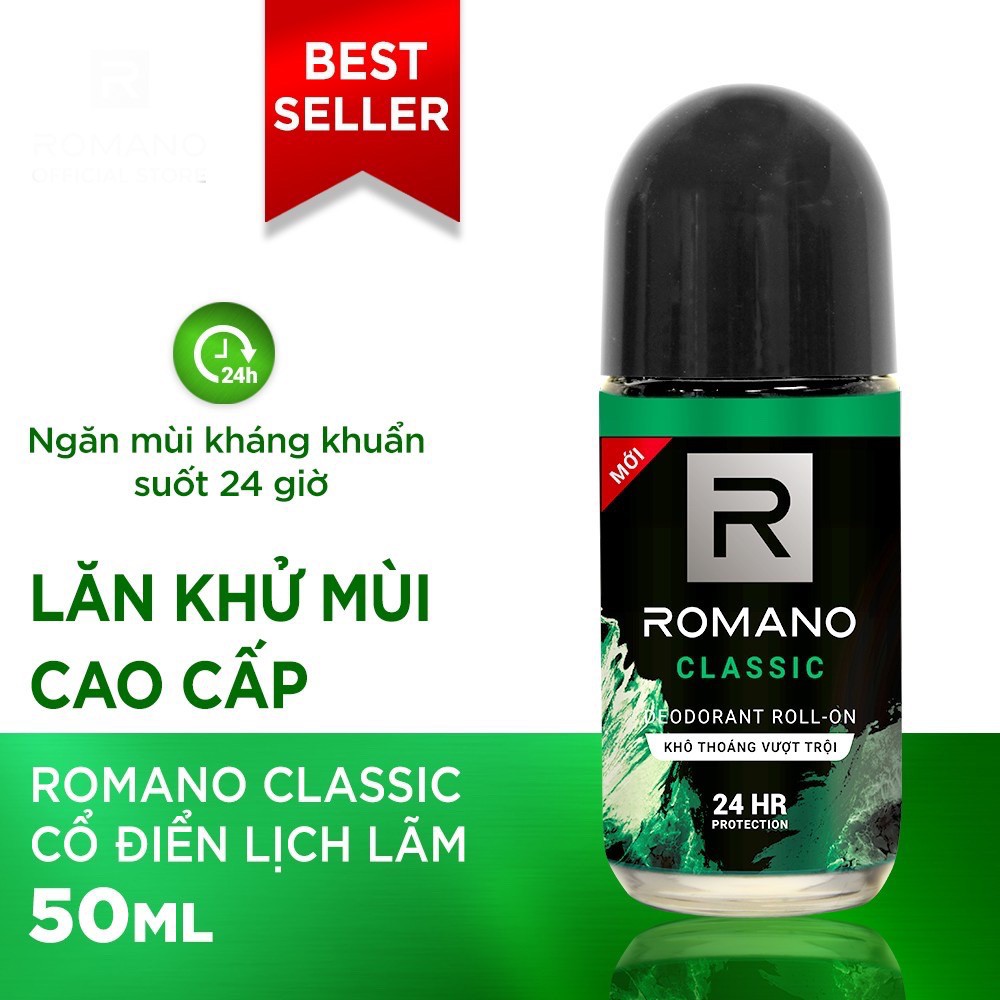 [Chính hãng]Lăn khử mùi Romano 50ml