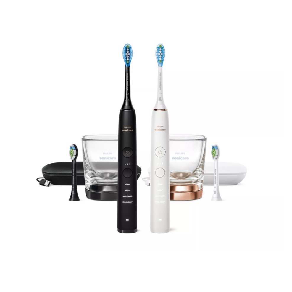[Hàng Mỹ] Bộ 2 bàn chải điện Philips Sonicare DiamondClean Smart 9000 series