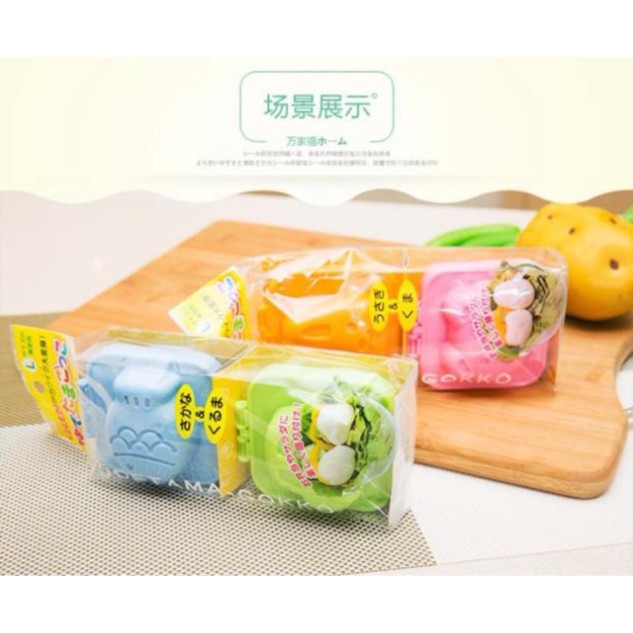 Khuôn cơm hình gấu &amp; thỏ - Hàng nội địa Nhật