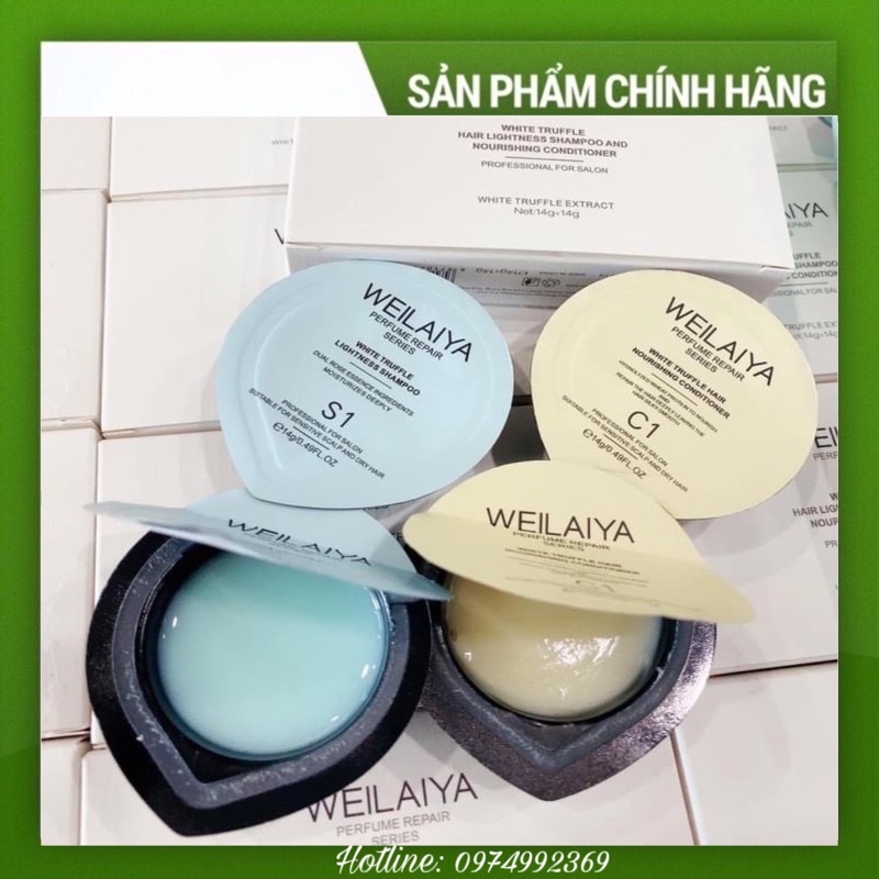 Bộ dầu gội dầu xả phục hồi đa tầng nấm Truffle Weilaiya {Mini Test}