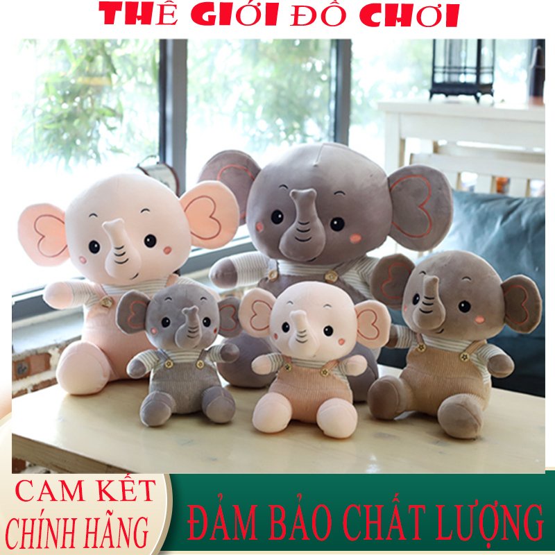 Thú Bông - Voi Đáng Yêu Nhiều Mẫu Cho Bé Kích Thước 25cm