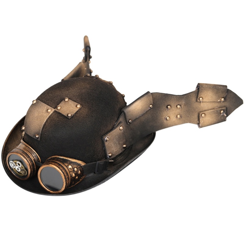 Mũ Hóa Trang Halloween Phong Cách Steampunk Gay Jazz Kèm Kính Bảo Hộ