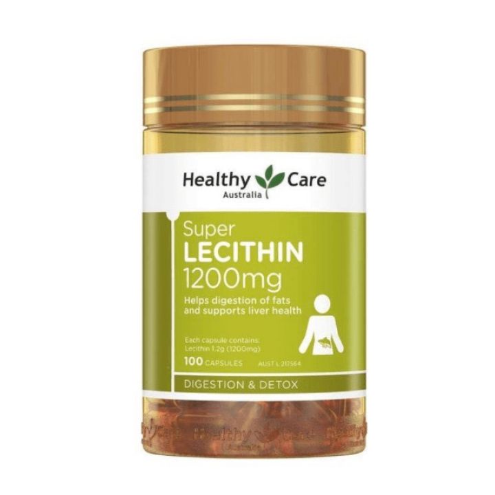 [ Hàng Chuẩn ÚC date 03/2025 ] Healthy Care Super Lecithin 1200mg - Viên uống tinh chất mầm đậu nành 100 viên