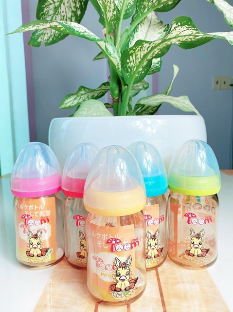 Bình sữa Toom- Nhật Bản 160ML &amp; 240ML ( có tặng núm và bàn chải cho bé)