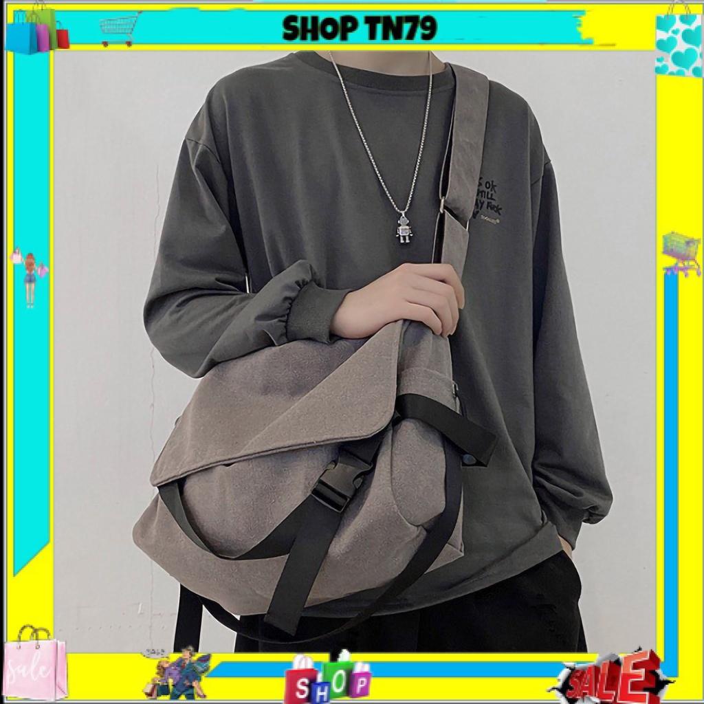 Túi tote đeo chéo nam nữ vải canvas phong cách ulzzang unisex giá rẻ đi học đi chơi CV108