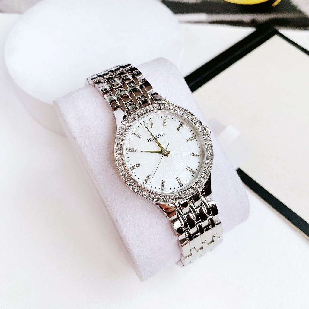 Đồng hồ nữ dây thép Bulova Swarovski Crystal Accent 96X146