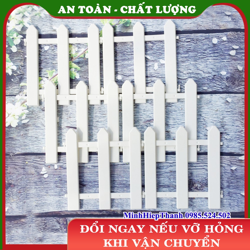 Hàng rào lắp ghép cao 30cm trang trí cây thông Noel, sân vườn