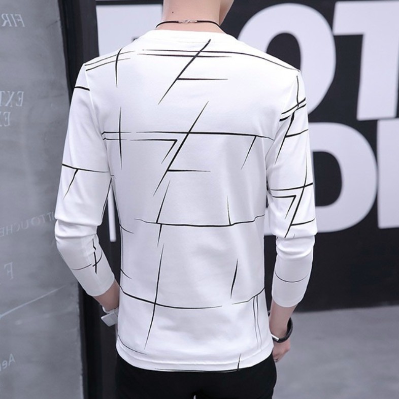 Áo thun nam tay dài in hình SỌC cá tính dáng body hàn quốc Rẻ và Đẹp Hot thu đông 2019 | BigBuy360 - bigbuy360.vn