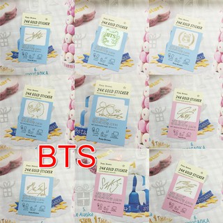 Sticker dán chữ ký Thành viên BTS mạ vàng Xu147